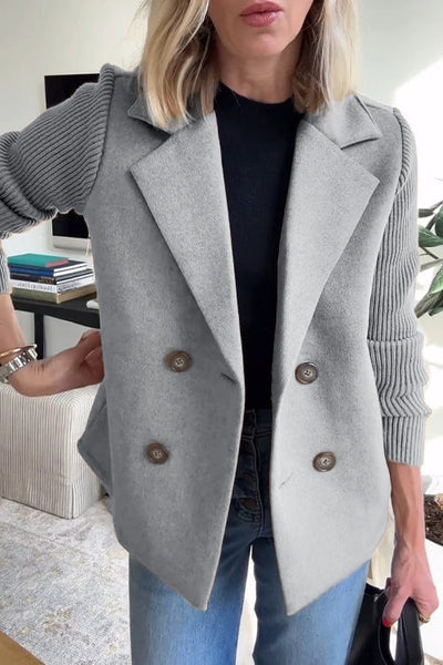 Amelia™ | Stijlvolle Blazer met Brei Mouwen