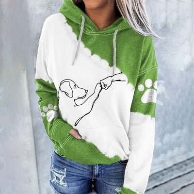 Trendy, casual hoodie met digitale print