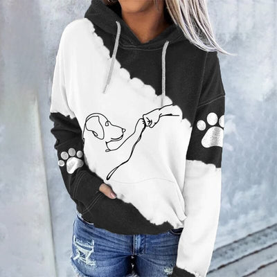 Trendy, casual hoodie met digitale print