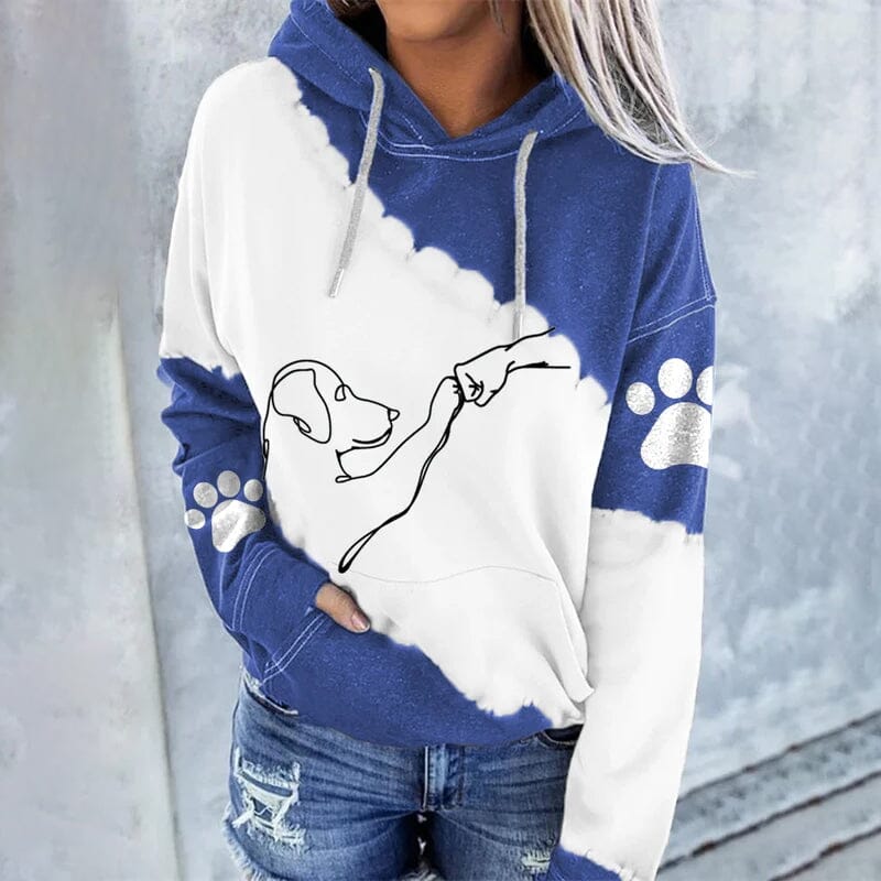 Trendy, casual hoodie met digitale print