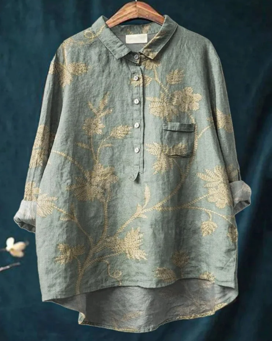 Jenny | Stijlvol Bloemenoverhemd met Knopen