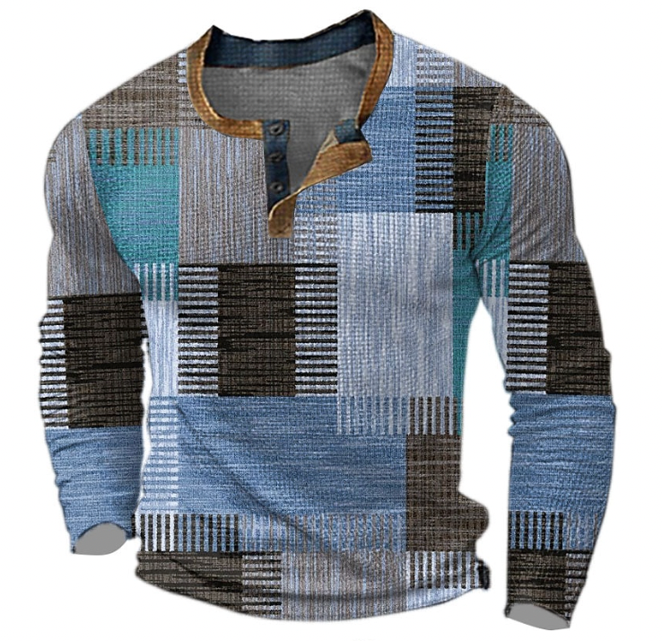 Lawson | Stijlvol Henley-Shirt met geometrisch patroon