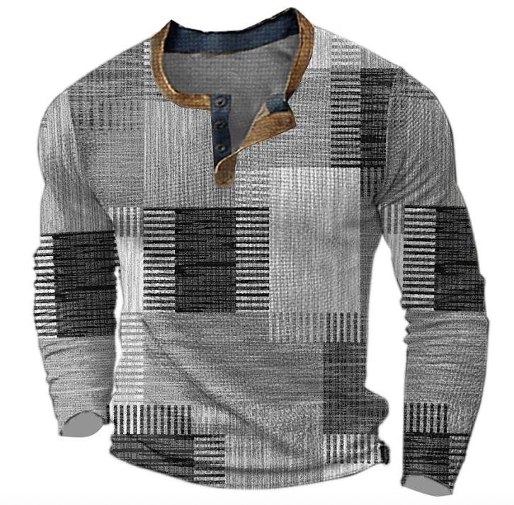 Lawson | Stijlvol Henley-Shirt met geometrisch patroon