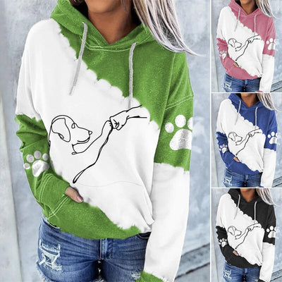 Trendy, casual hoodie met digitale print