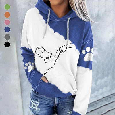 Trendy, casual hoodie met digitale print