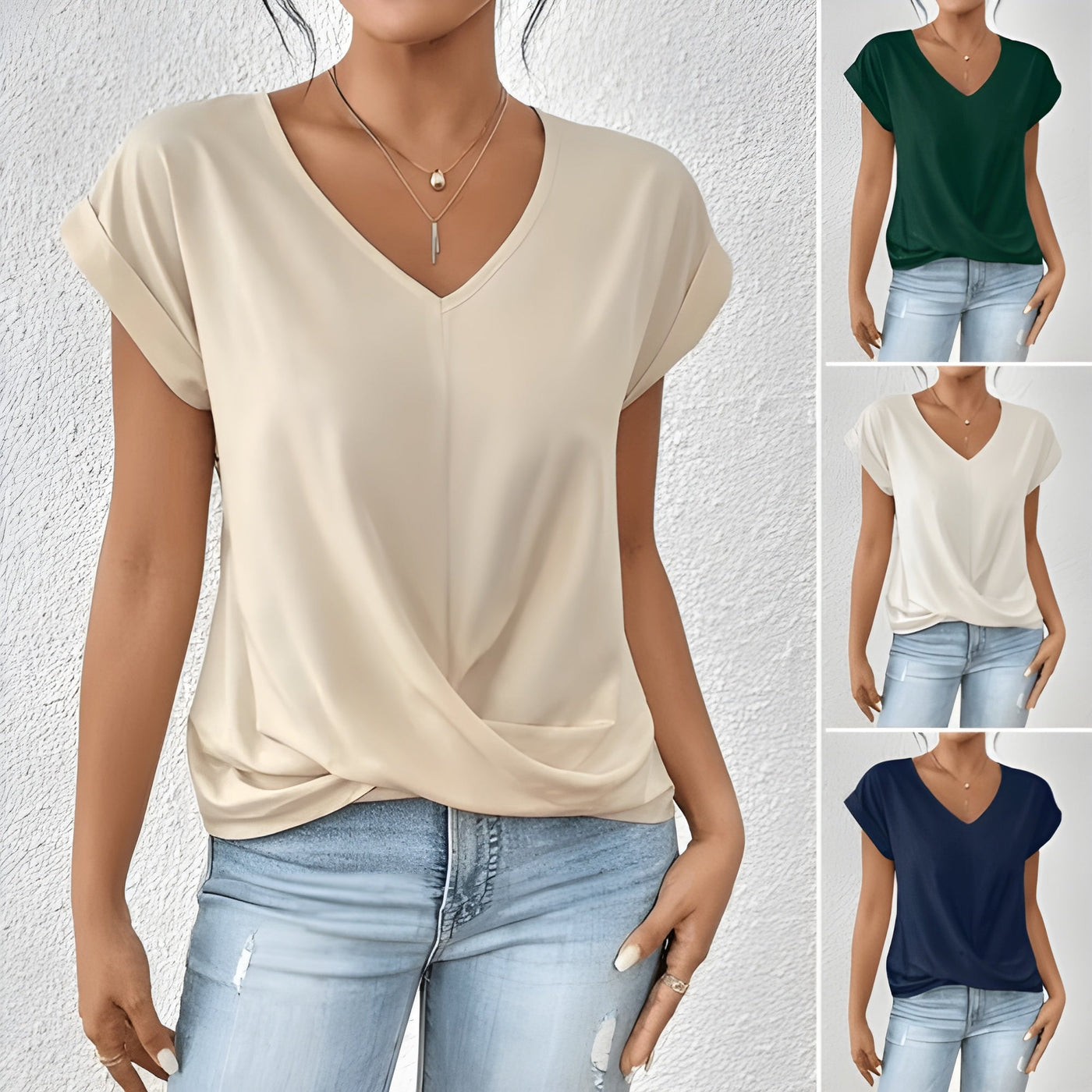 Kathrina | V-hals Twist Front Top