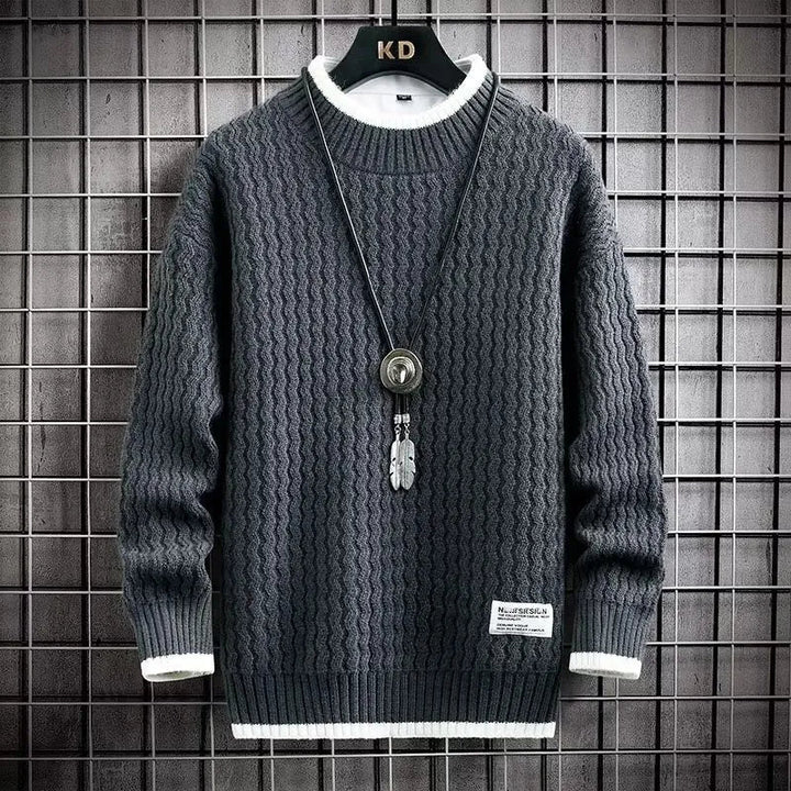 Levi | Gekleurde Kabelbrei Turtleneck