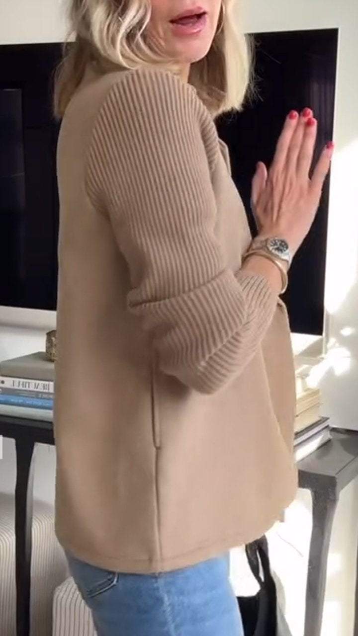 Amelia™ | Stijlvolle Blazer met Brei Mouwen