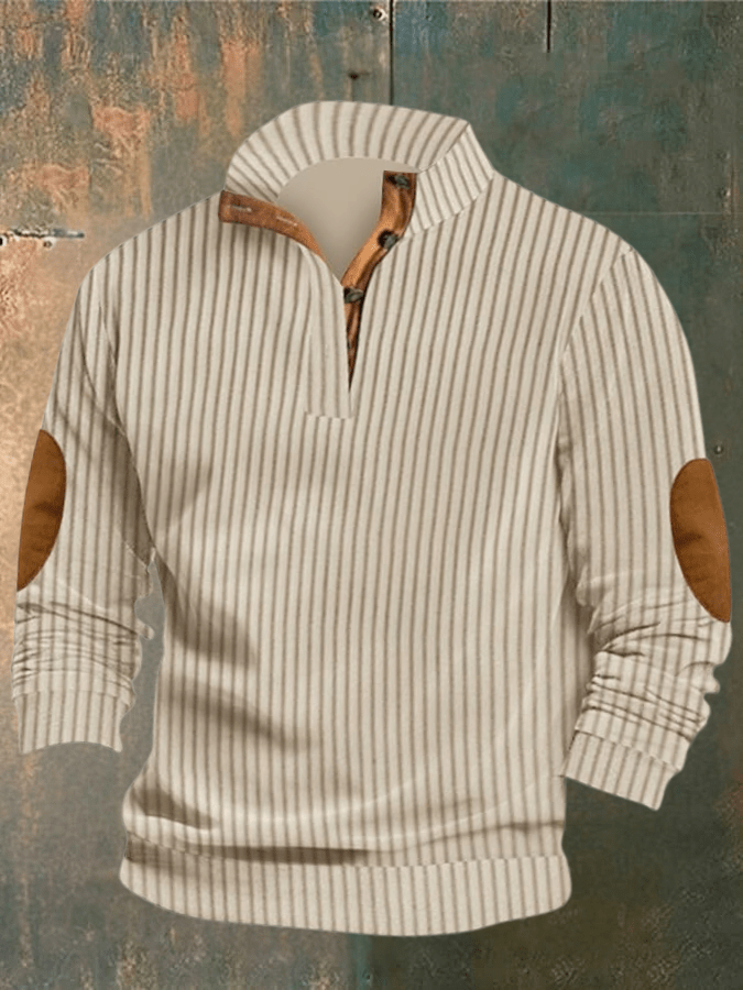 COOPER - RIPPED SWEATER MET HOHEM KRAGEN
