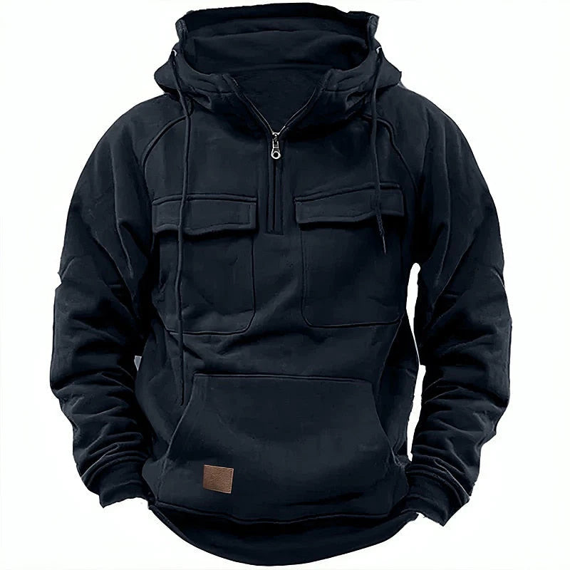 Xavier - Gezellige winterhoodie met ritssluiting
